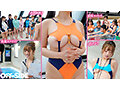 おっぱいポロン！エロすぎ競泳水着の巨乳インストラクターとプールでハーレム中出しレッスン 画像2